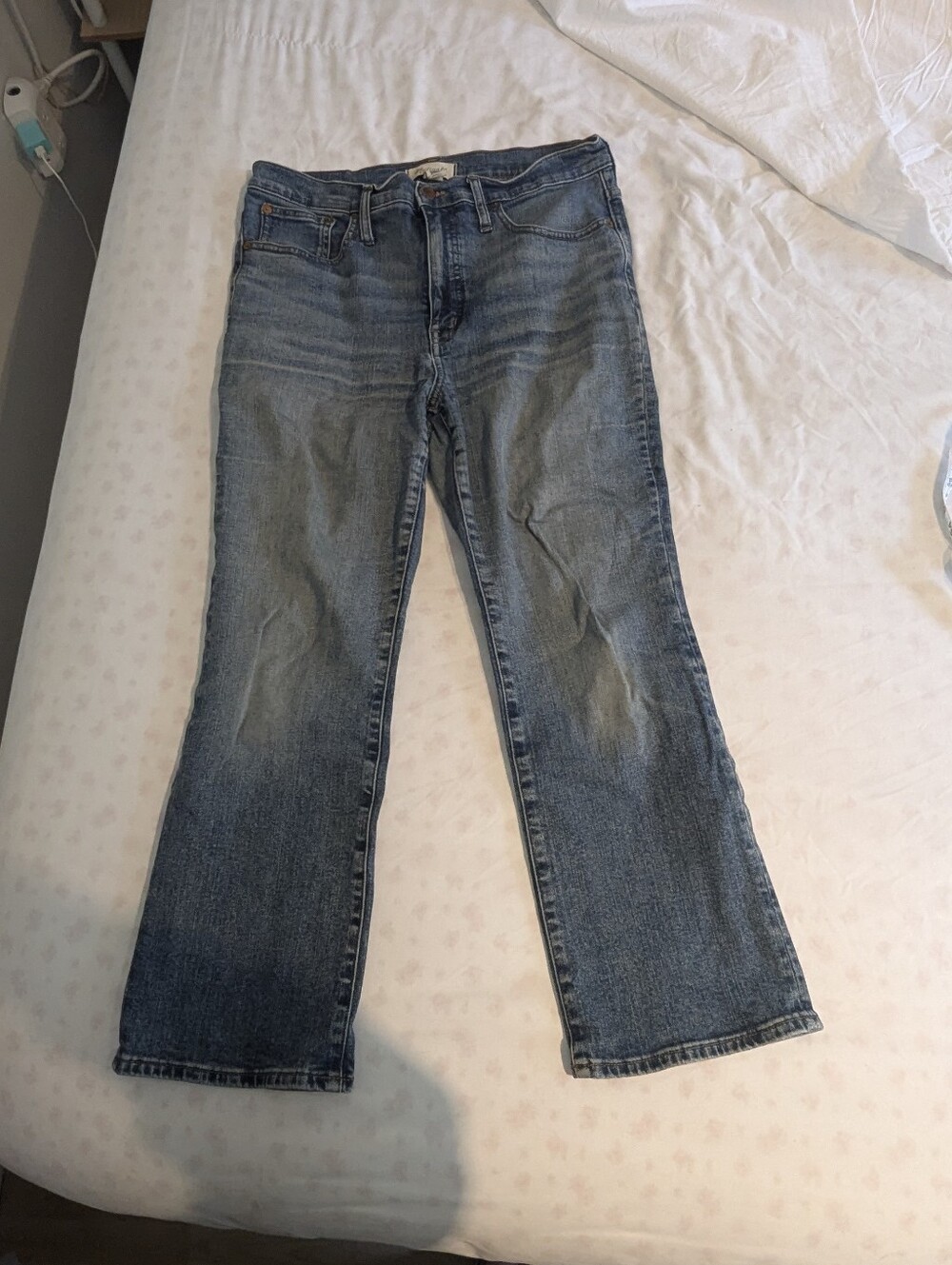 Madewell Women's Faded Blue Straight-Leg Jeans, 30